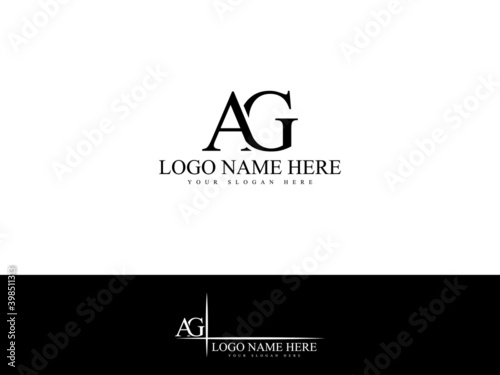 Letter Ag A G Logo Letter, ag Letter Type Logo  photo