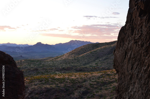 sunset in the mountains