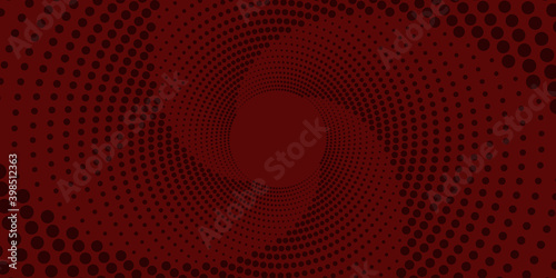 Abstract black red background with wave water circle spiral light texture. Vector illustration for presentation design with modern futuristic corporate and technology concept