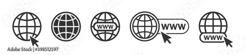 Website Icon. Vector www icon