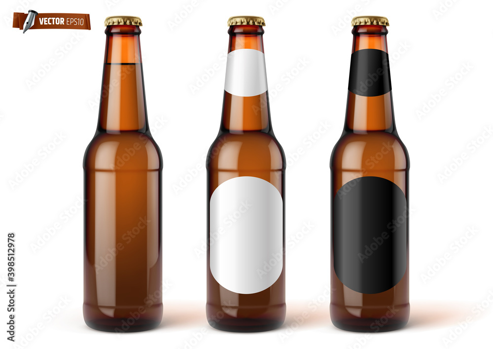Bouteilles de bière vectorielles sur fond blanc
Bouteilles de bière vectorielles sur fond blanc