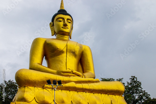 Photography Golden Buddha in Pakse Laos Asia