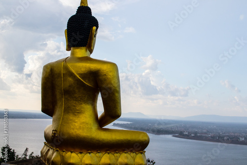 Golden Buddha in Pakse Laos Asia