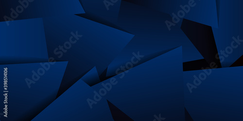 Black blue abstract triangle 3d background overlap triangle geometric shapes