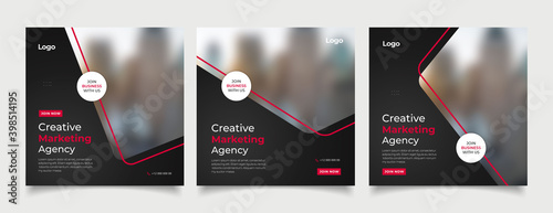 Digital business marketing banner for social media post template 