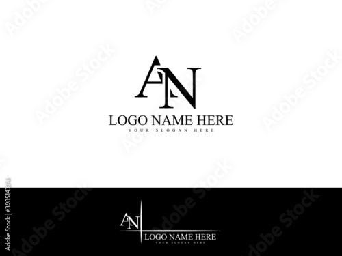AN Logo Design, an Letter Type Logo Stock