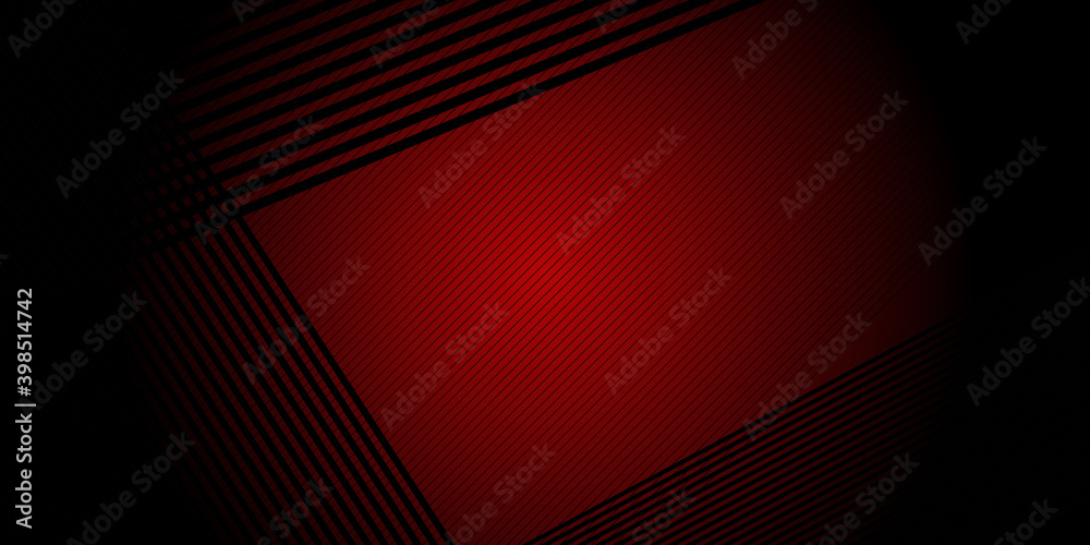 Fototapeta premium Abstract black red grey metallic carbon neutral overlap red light hexagon mesh design modern luxury futuristic technology background vector illustration.