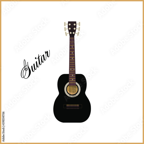 guitar isolated on white