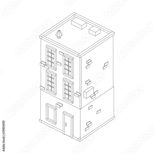 City building real estate concept.