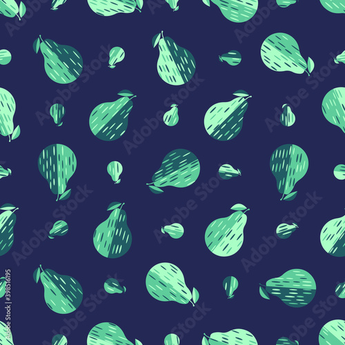 Cute seamless pattern with fruits. Beautiful textile or paper print. Vector illustration.