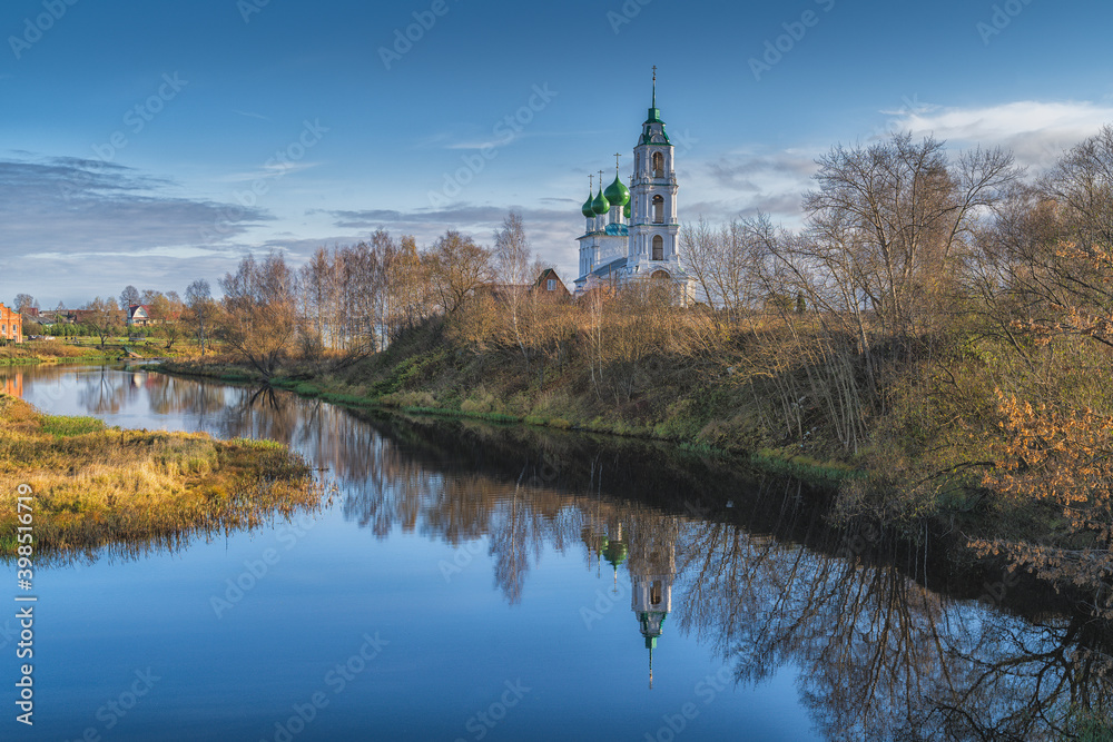 Church of the Holy Trinity in village of Dievo Gorodishche, Russia.