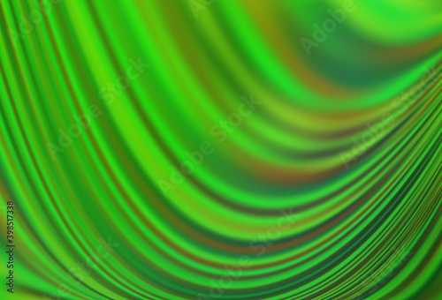 Light Green vector template with lines, ovals.