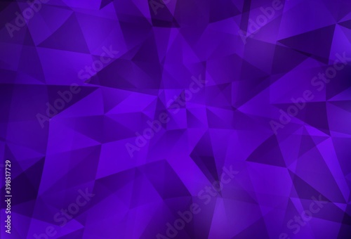 Dark Purple vector abstract polygonal background.