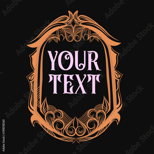 frame for words with beautiful ornaments