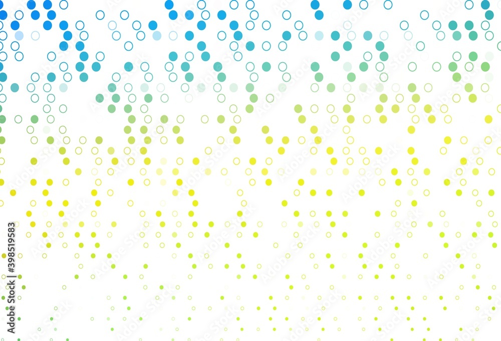 Light Blue, Yellow vector template with circles.