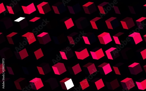 Dark Pink vector template with rhombus.