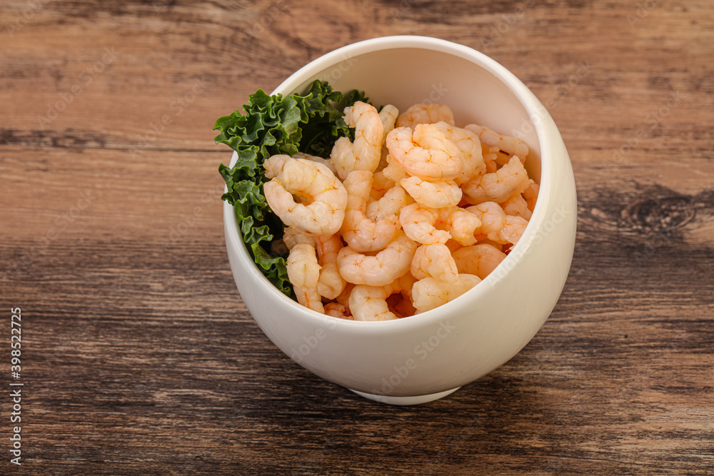 Small unshelled shrimps in the bowl Small unshelled shrimps in the bowl