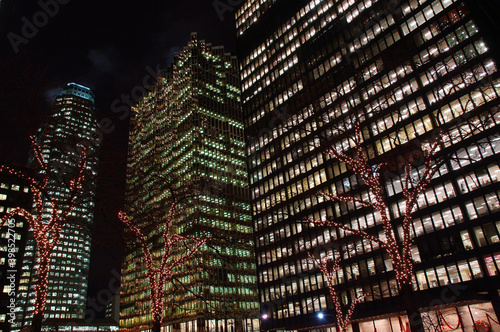 Photography Toronto financial towers at night