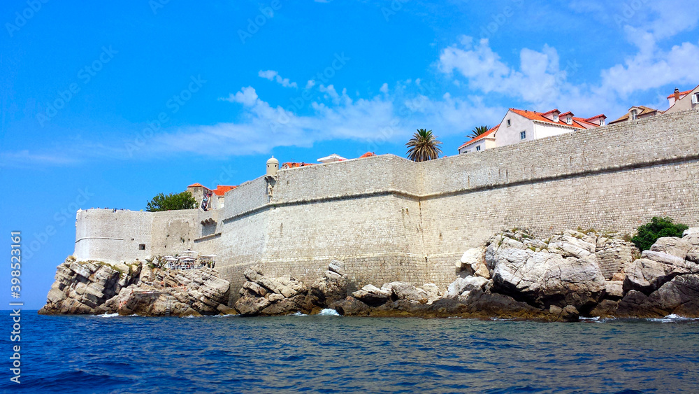 Dubrovnik, Croatia. The city seen from the sea.