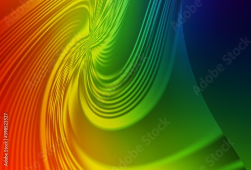 Dark Multicolor vector blurred shine abstract template.