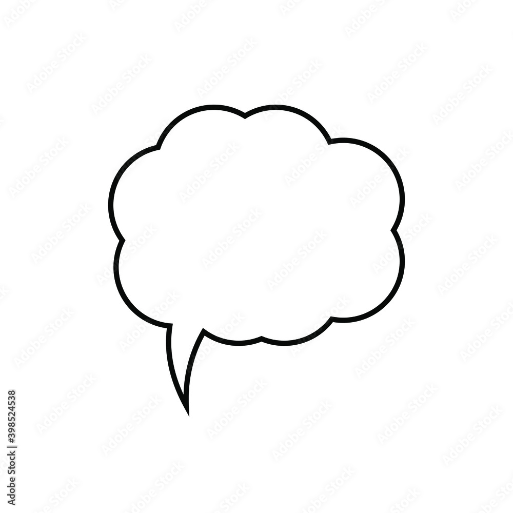 Cartoon speech or think bubble, empty communication cloud. Vector design element. Cartoon speech or think bubble, empty communication cloud. Vector design element.