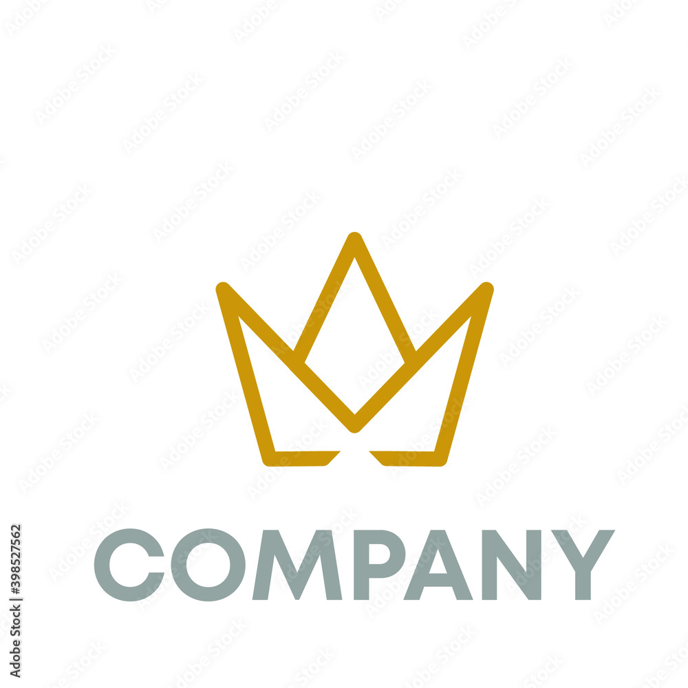 Fototapeta premium Letter M with crown luxury logo