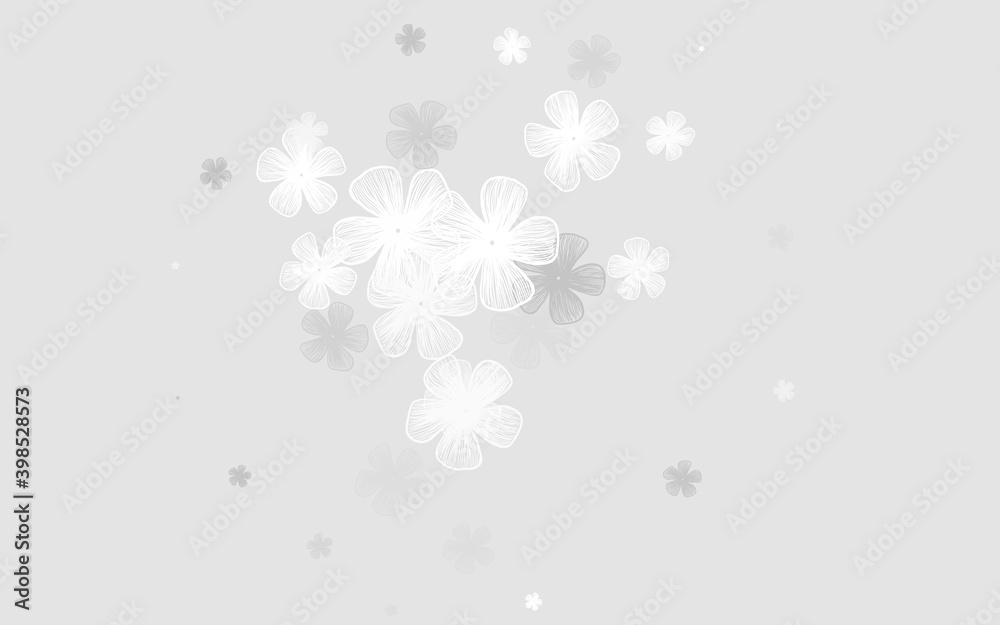 Light Gray vector elegant background with flowers. Light Gray vector elegant background with flowers.