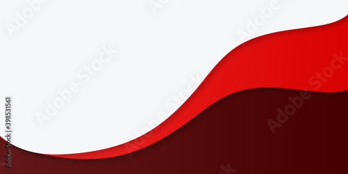 Vector realistic isolated red white paper cut layer background for decoration and covering. Concept of geometric abstract design.