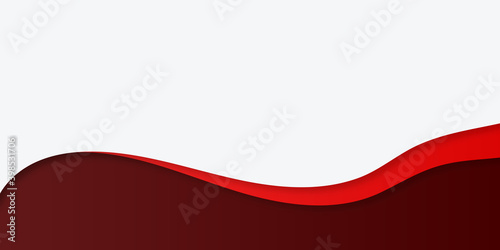 Vector abstract background - modern concept of red white paper art style, banner.