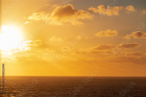 Sunrise over the pacific ocean 