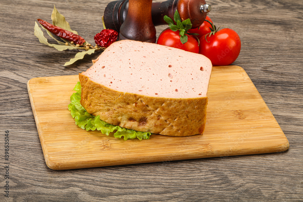 Homemade baked traditional meat loaf Homemade baked traditional meat loaf