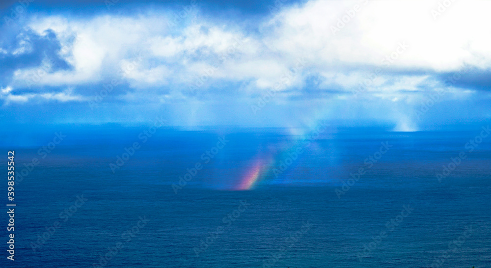 Rainbow over the Atlantic ocean