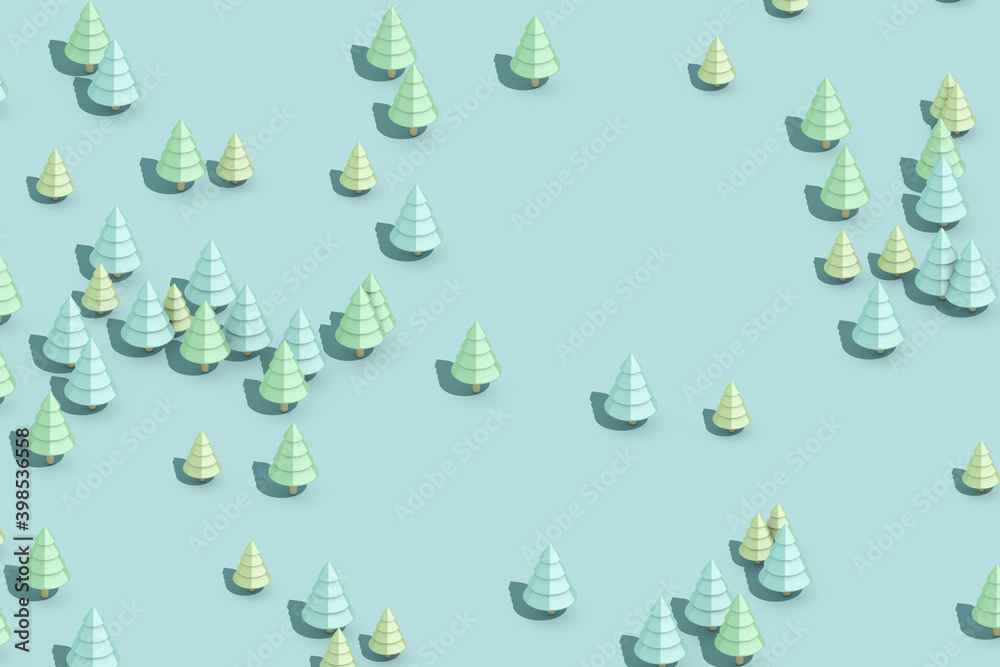 Cartoon trees, cartoon style forest, 3d cartoon rendering. Cartoon trees, cartoon style forest, 3d cartoon rendering.