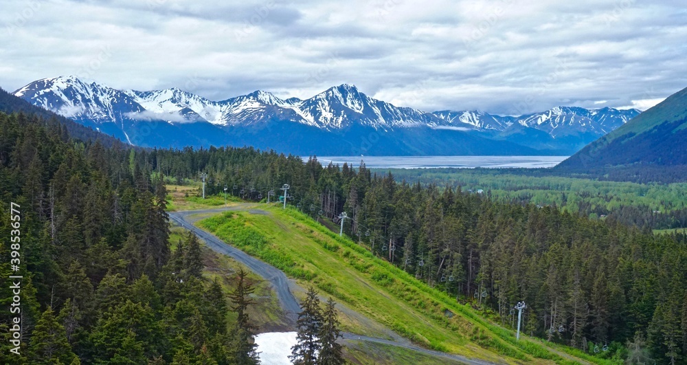 Alyeska Resort on a Cloudy Spring Day in Alaska