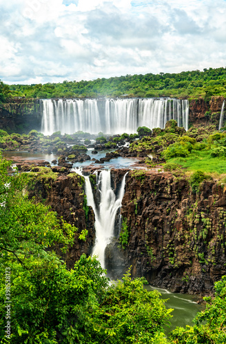 Iguazu Falls, the largest waterfall in the world. UNESCO world heritage in Brazil and Argentina