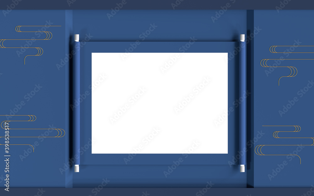Blank Chinese ancient reel background, 3d rendering. Blank Chinese ancient reel background, 3d rendering.