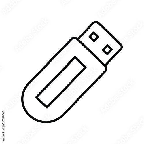 USB flash drive line icon