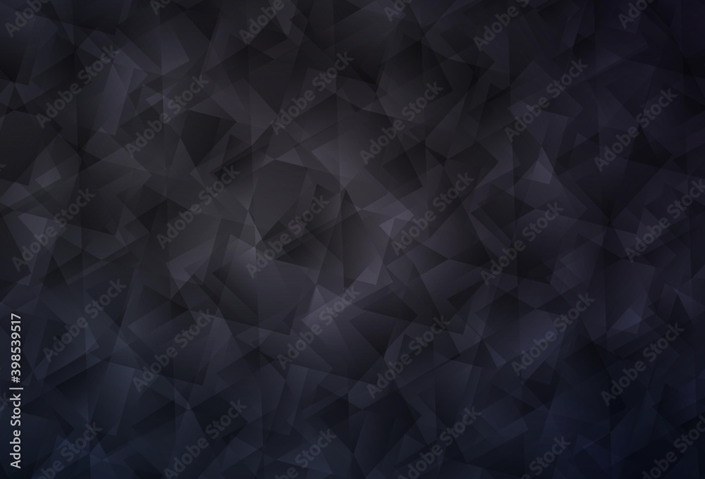 Obraz premium Dark Gray vector low poly background.