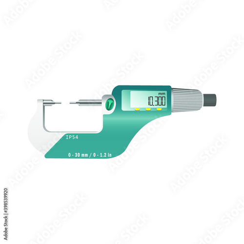 Measuring instrument on a white background. high accuracy. vector illustration