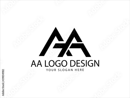 Creative Aa Logo Letter, AA Letter Type Logo Stock photo