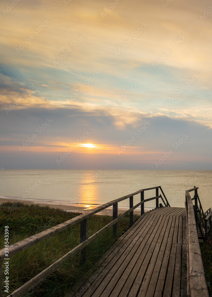Sunset at Westerland beach, Sylt