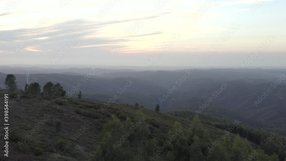 Beautiful mountains of Monchique at sunrise in Portugal.