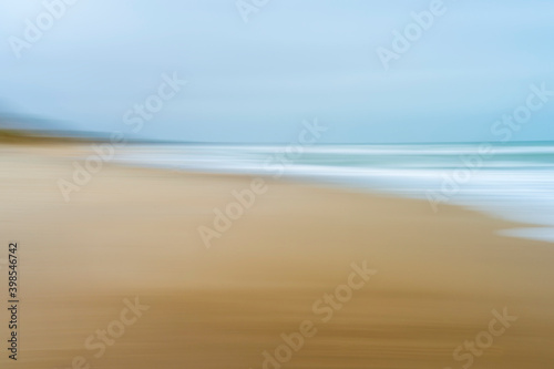 Blurred beach and ocean background