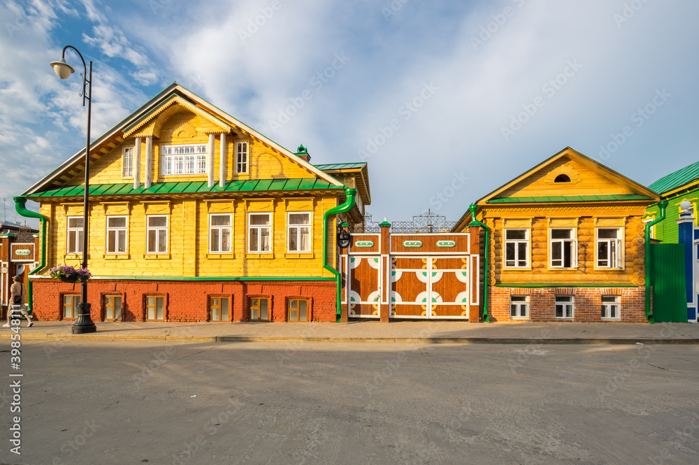 View of the street in the historical center of Kazan View of the street in the historical center of Kazan