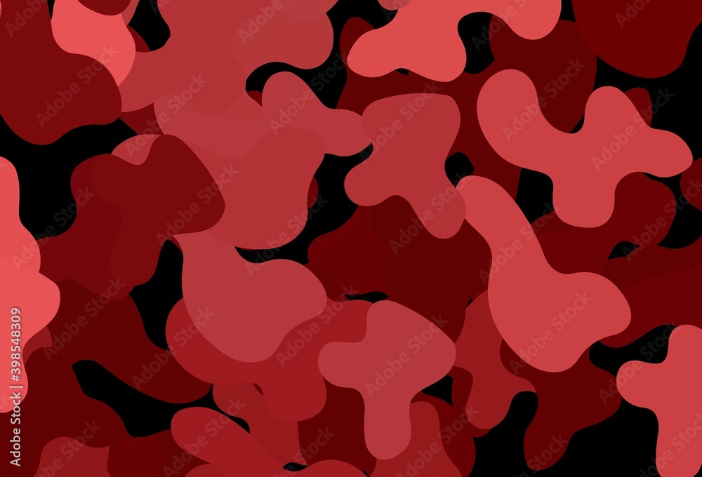 Dark Red vector pattern with random forms. Dark Red vector pattern with random forms.