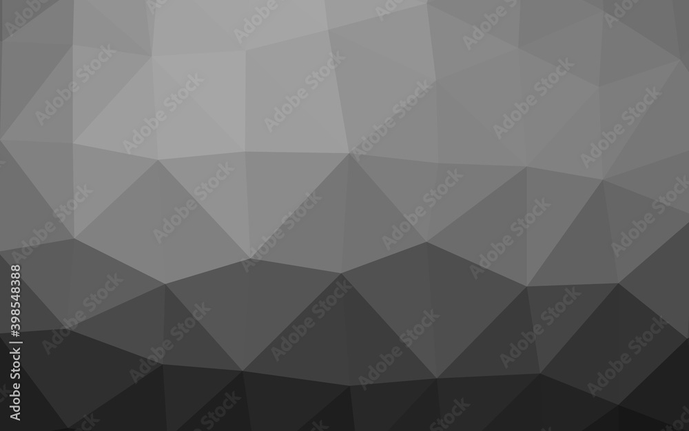 Obraz premium Dark Silver, Gray vector abstract mosaic backdrop. Modern geometrical abstract illustration with gradient. Template for a cell phone background.