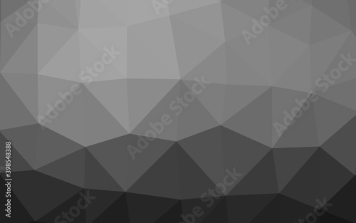 Dark Silver, Gray vector abstract mosaic backdrop. Modern geometrical abstract illustration with gradient. Template for a cell phone background.