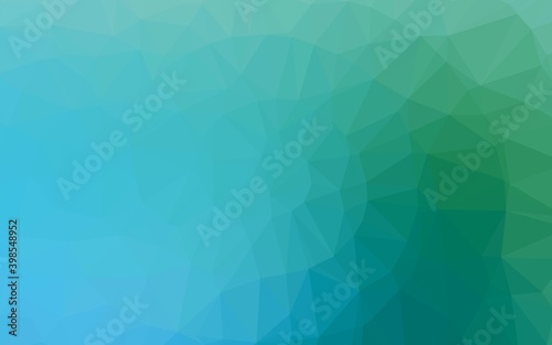 Fototapeta Naklejka Na Ścianę i Meble -  Light Blue, Green vector polygonal background. An elegant bright illustration with gradient. Polygonal design for your web site.