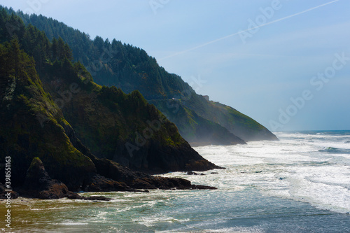 Oregon Coastline at Heceta Lighthouse