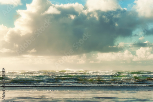 Cloudy skies over Oregon Beach